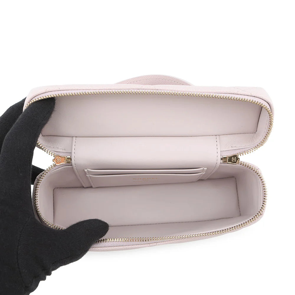 Chanel Pink Quilted Caviar Vanity