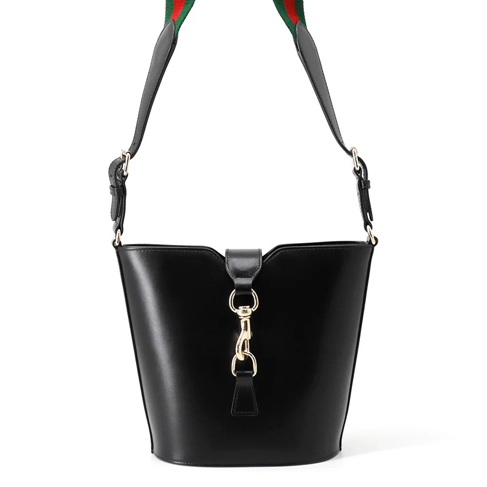Gucci Black Leather Bucket Bag
