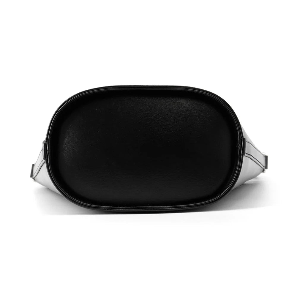 Gucci Black Leather Bucket Bag