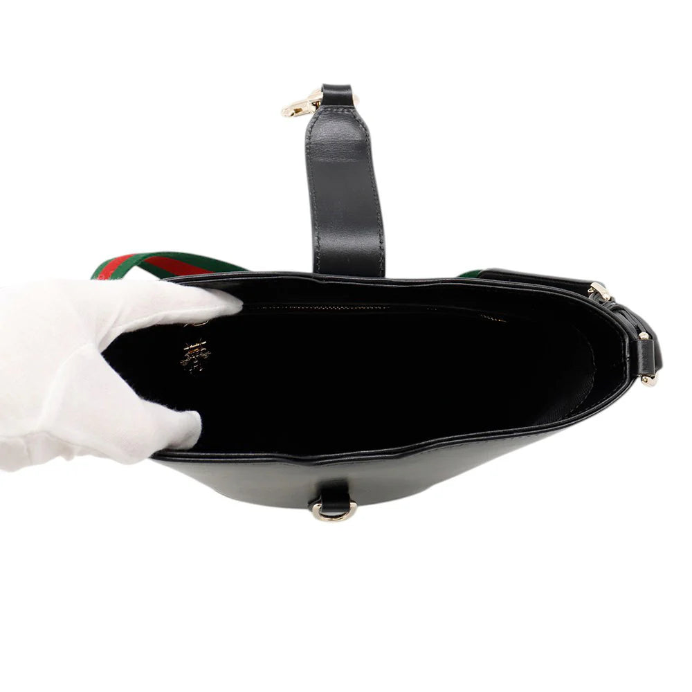 Gucci Black Leather Bucket Bag