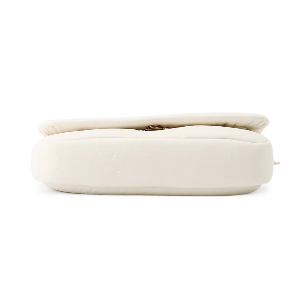 Gucci White Leather Blondie Bag
