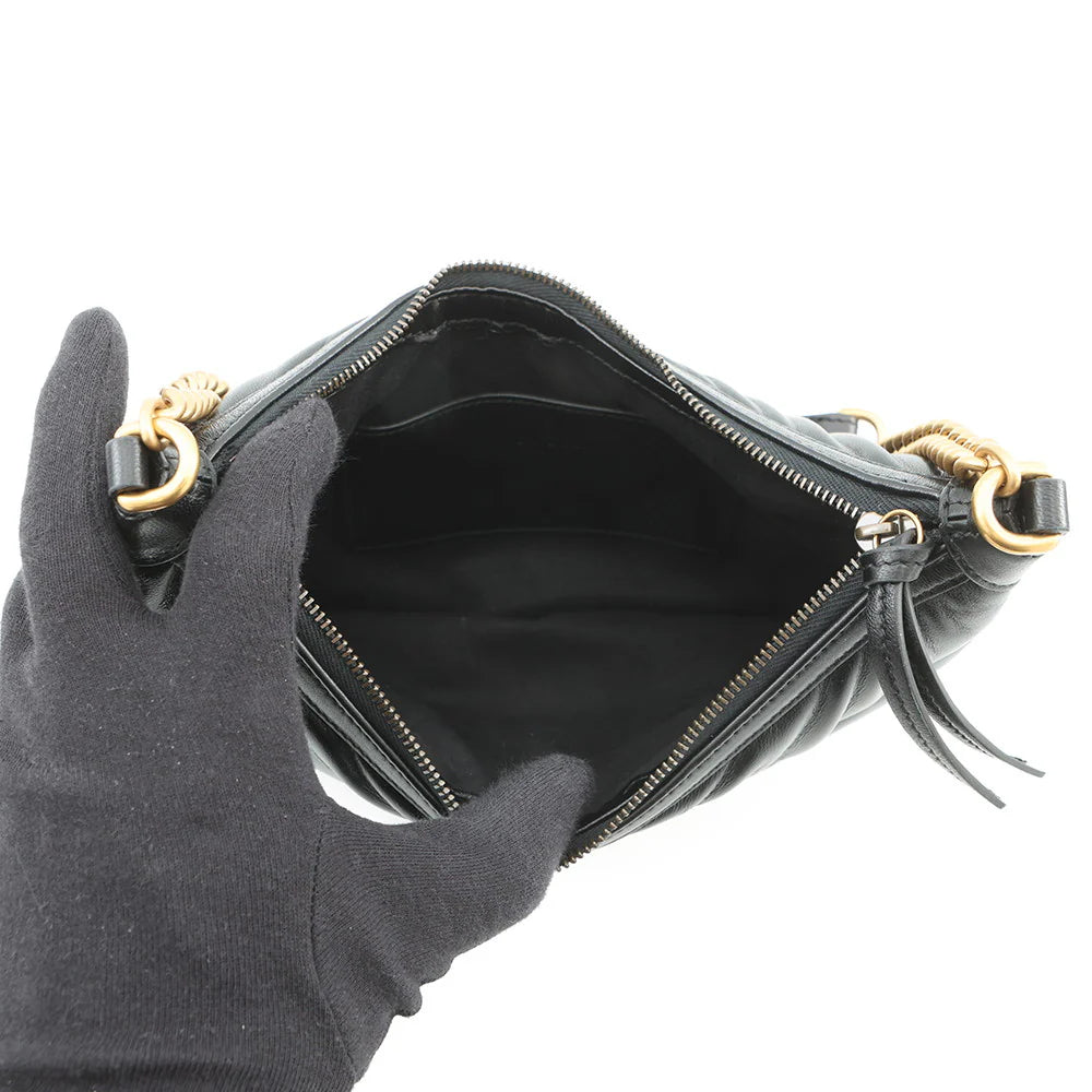 Gucci Black Quilted GG Marmont