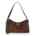 Prada Brown Suede Shoulder Bag