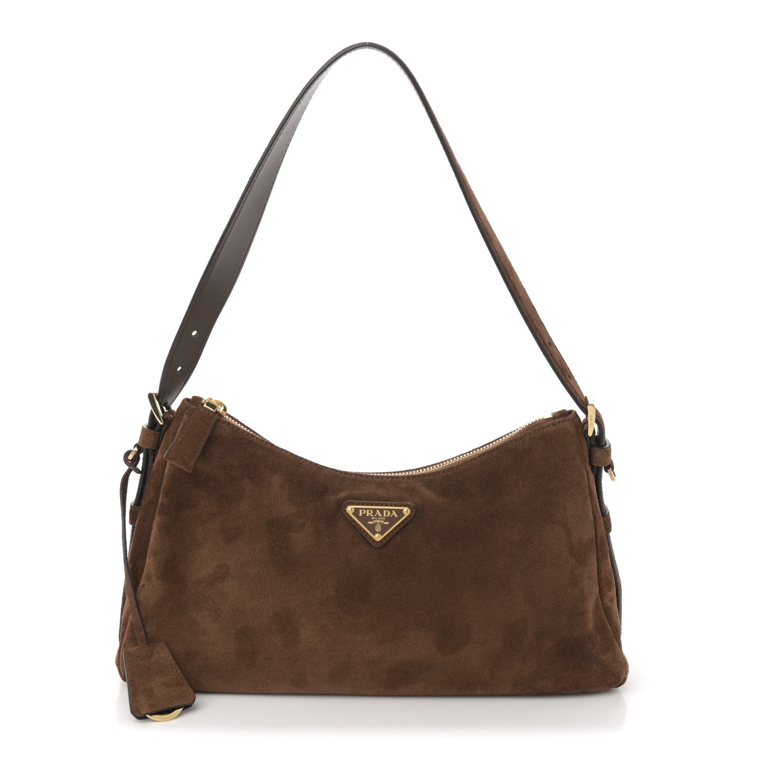 Prada Brown Suede Shoulder Bag