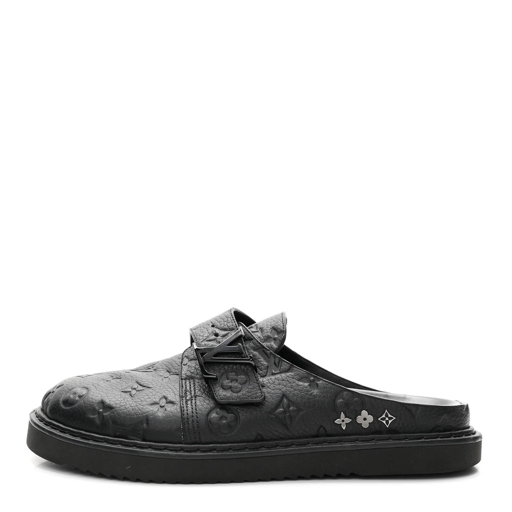 Louis Vuitton Black Monogram Mules