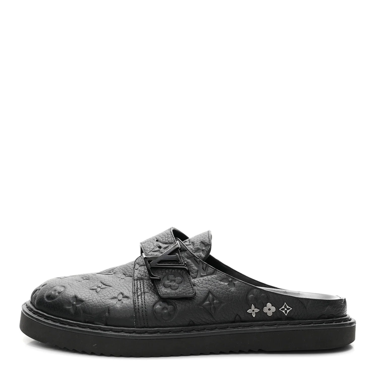 Louis Vuitton Black Monogram Mules