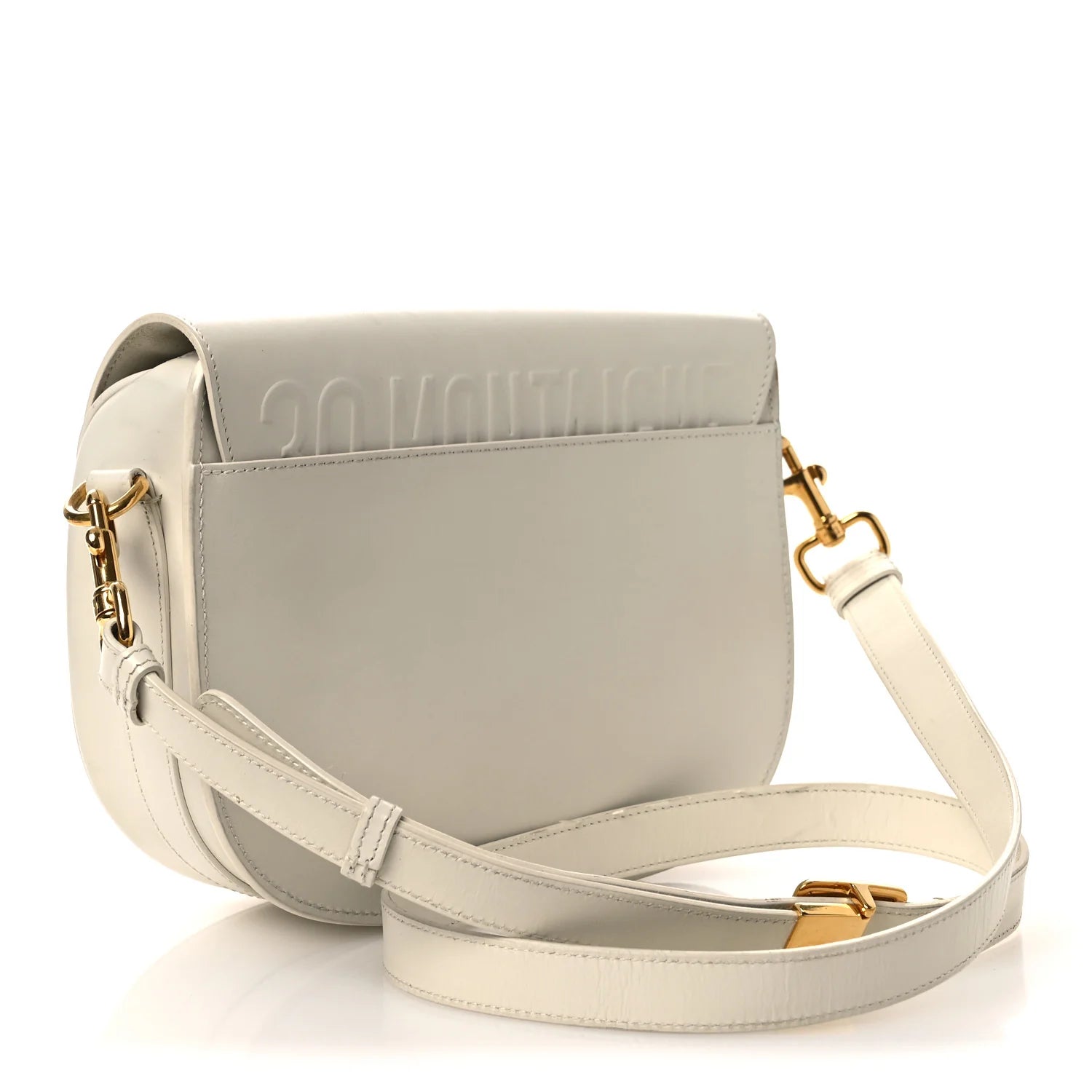 Dior White Leather Bobby Bag