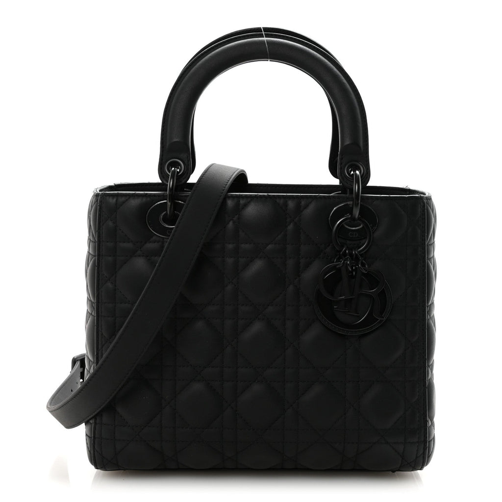 Dior Black Ultramatte Lady Dior Bag