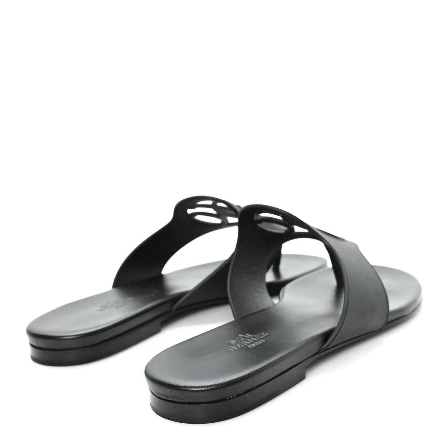 Hermes Black Leather Bikini Sandals