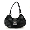 Prada Black Nylon Leather Shoulder Bag