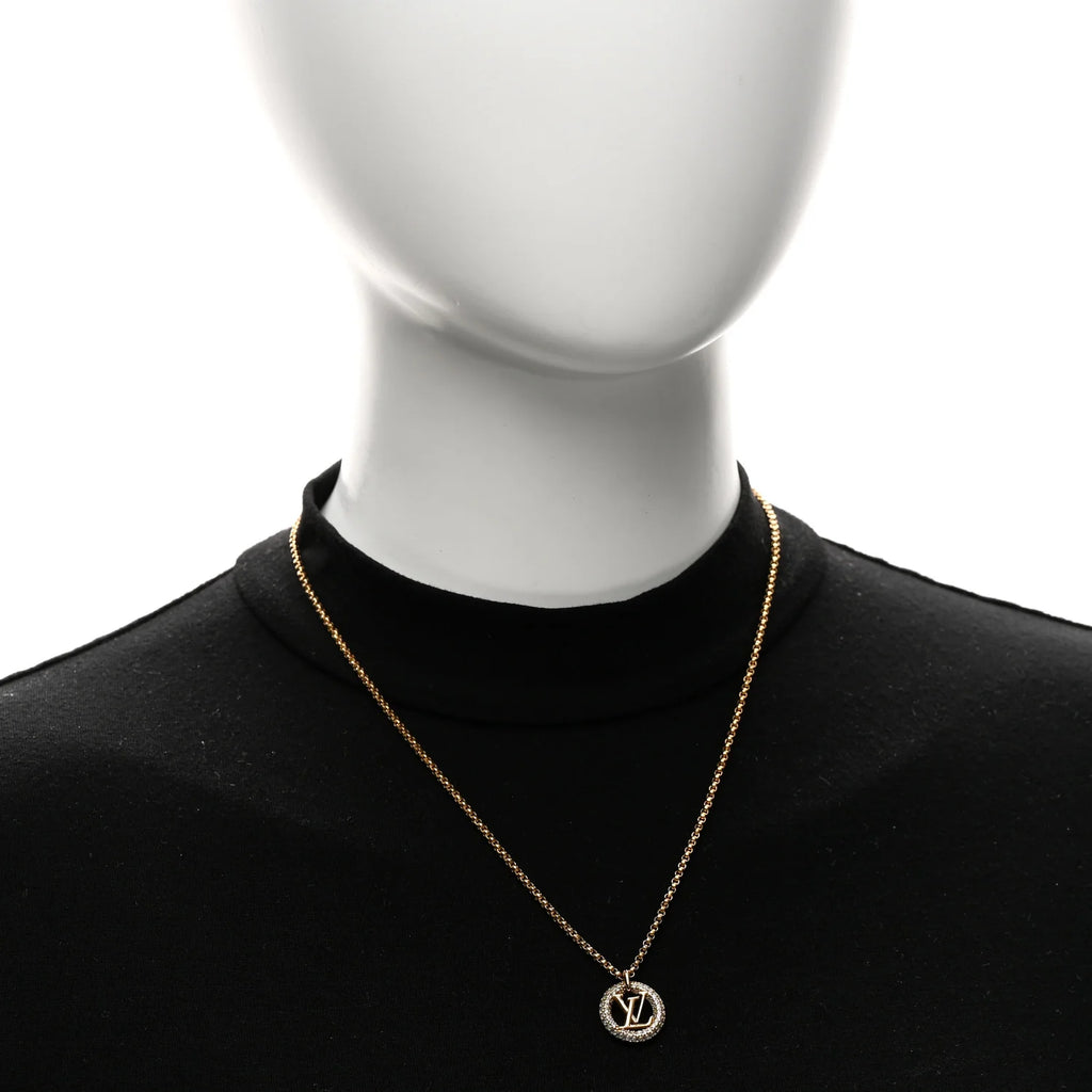 Louis Vuitton Gold Crystal Necklace
