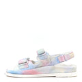 Chanel Multicolor Quilted Fabric Sandals
