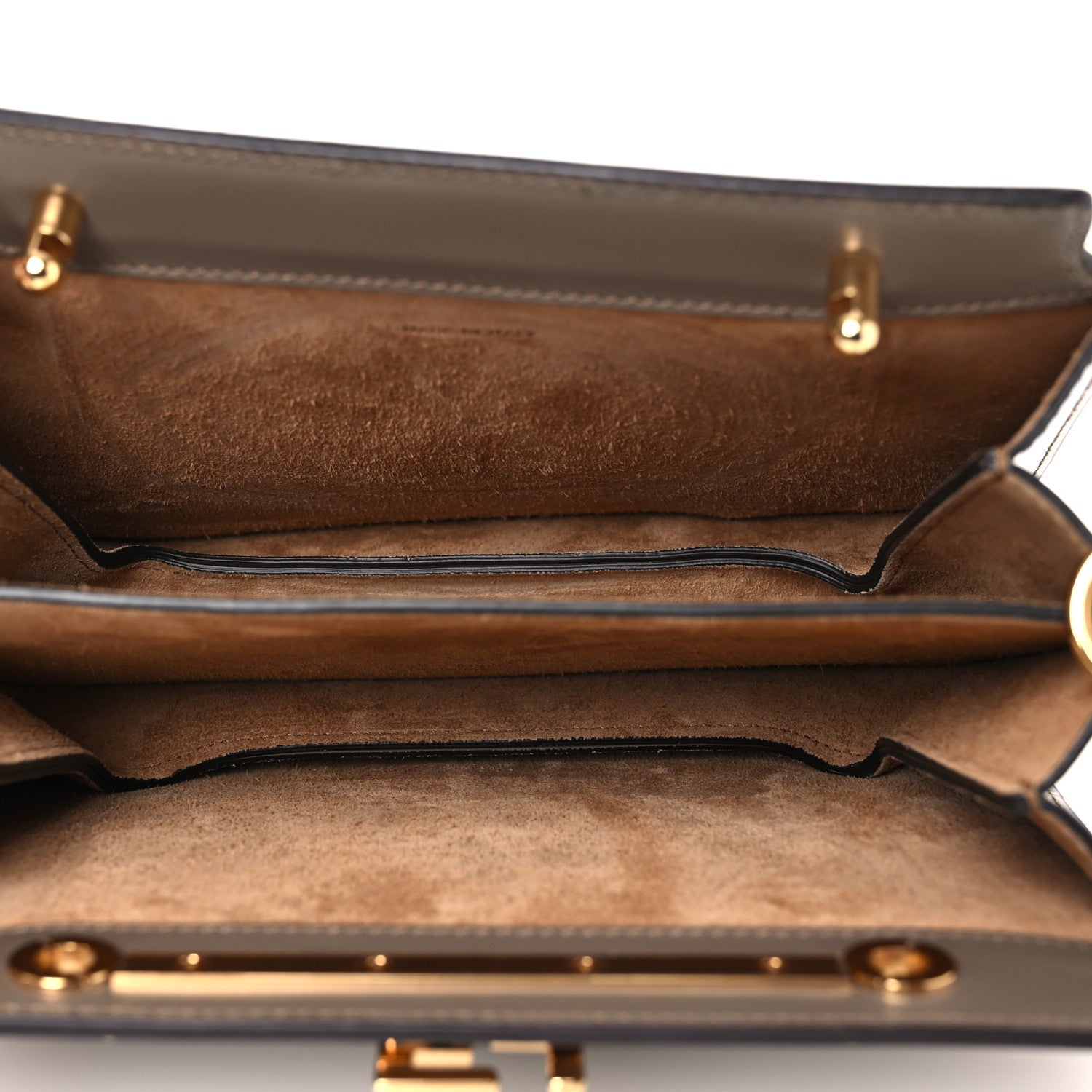 Fendi Taupe Leather Touch Bag