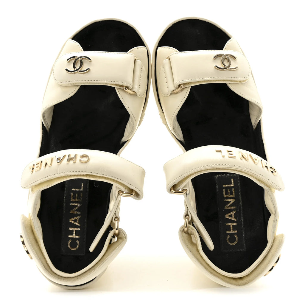 Chanel Quilted Leather Platform Wedges