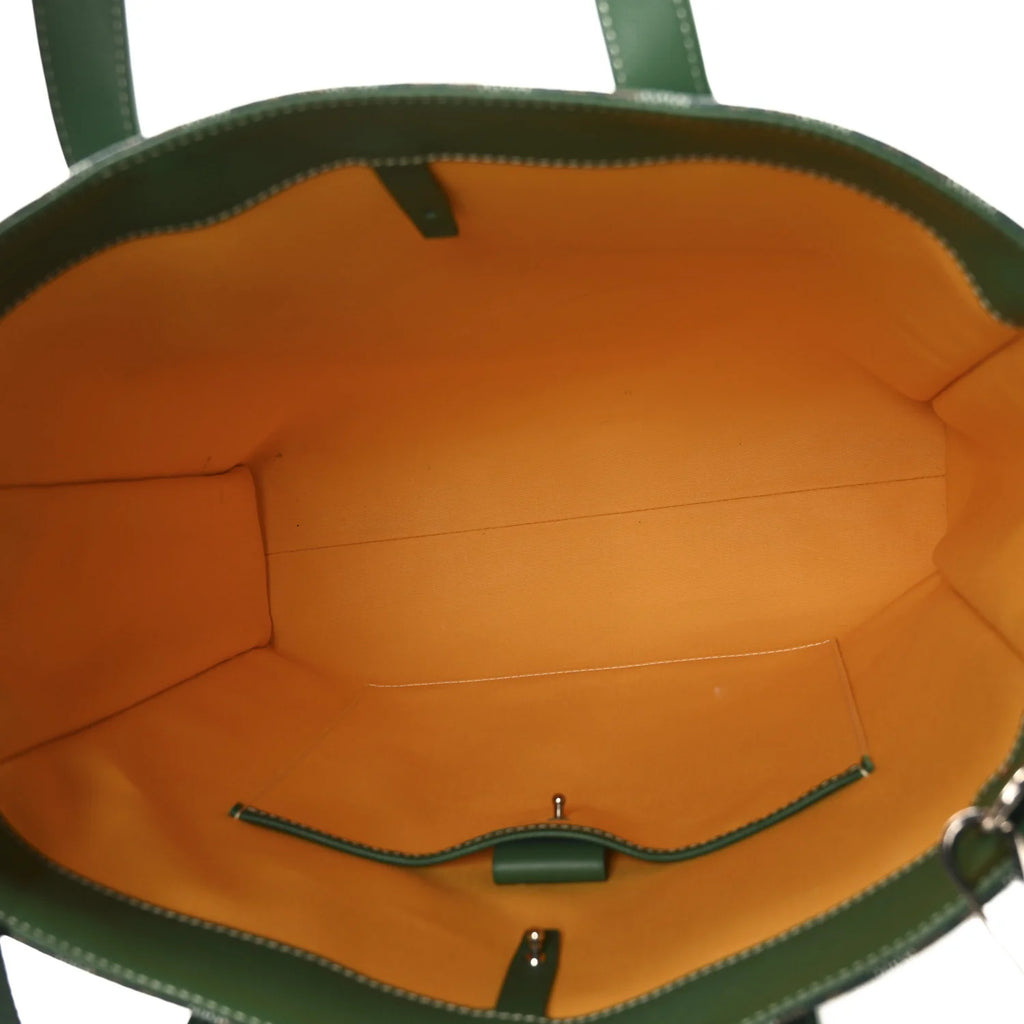 Goyard Green Goyardine Voltaire Tote