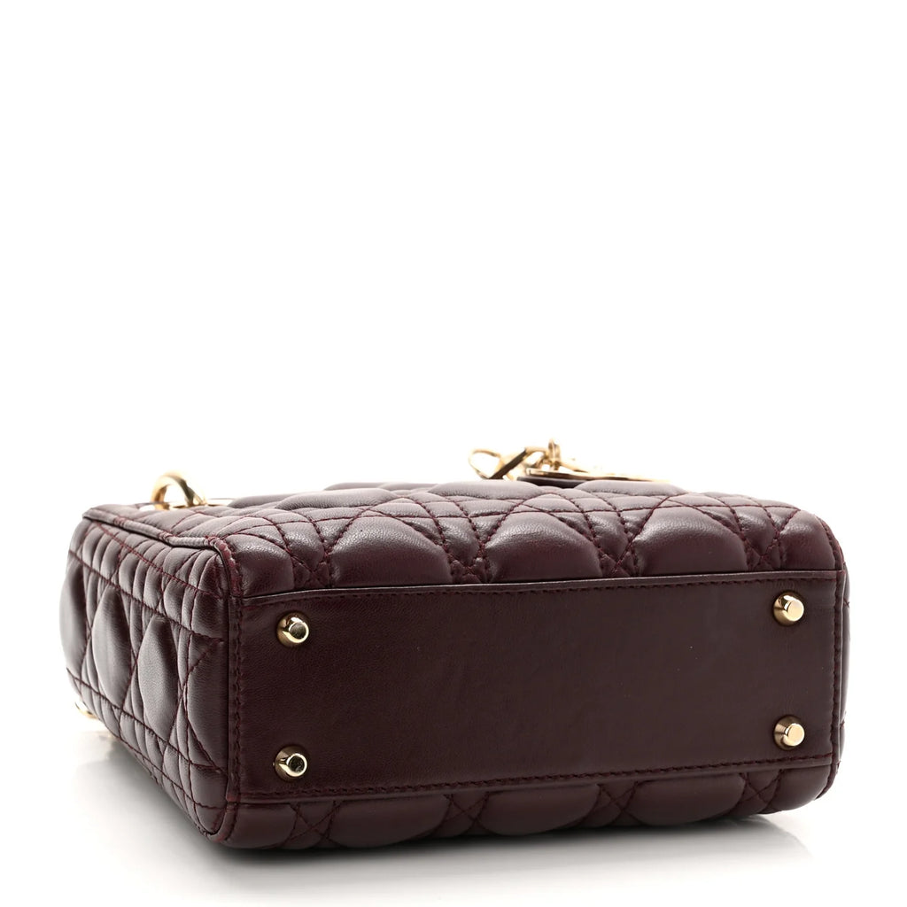 Dior Mini Lady Burgundy Bag