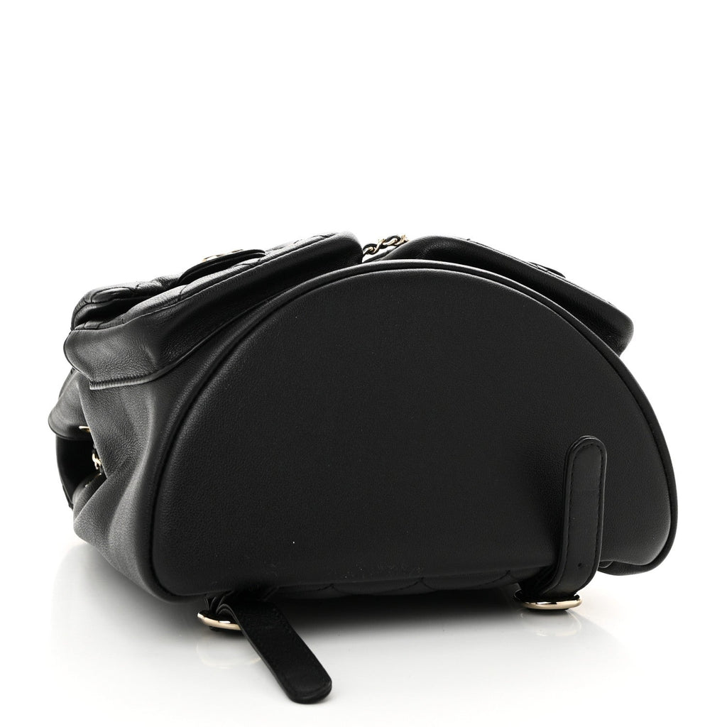 Chanel Black Quilted Leather Backpack