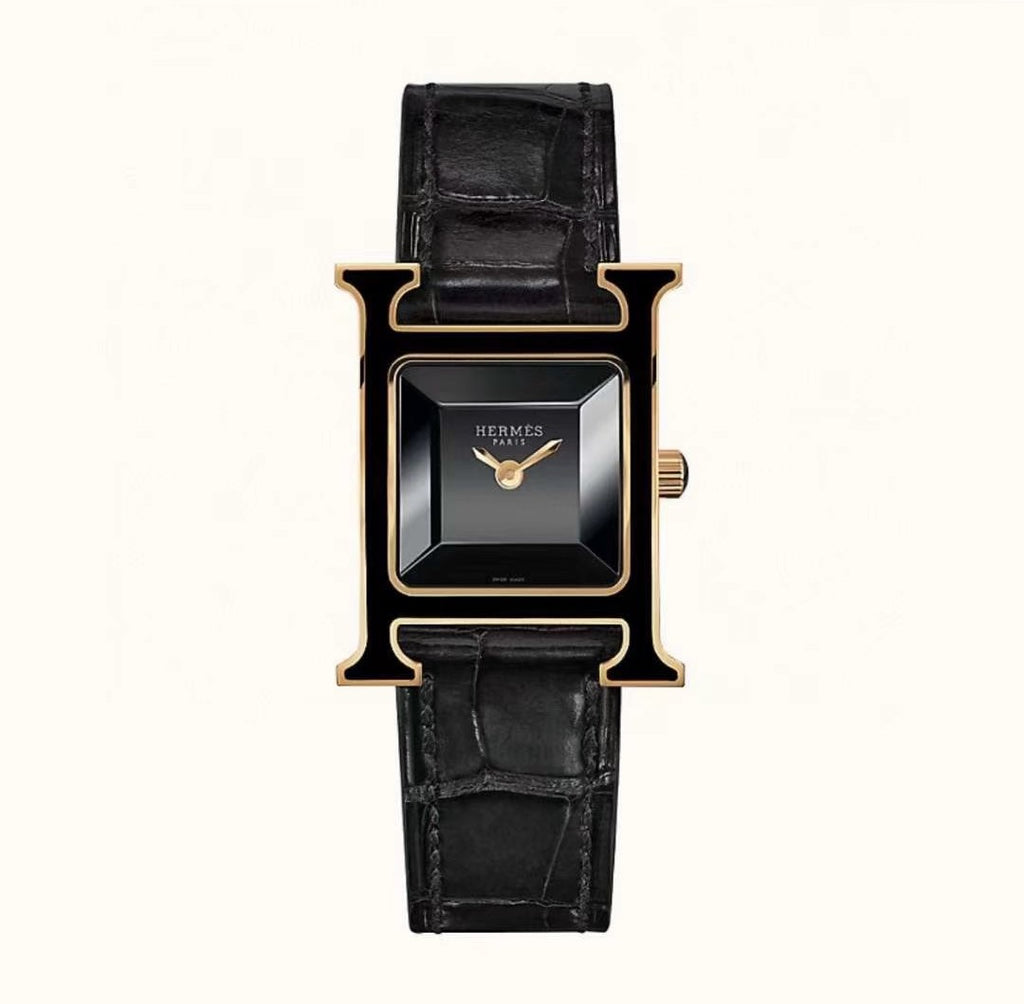 Hermes Heure H Gold Watch