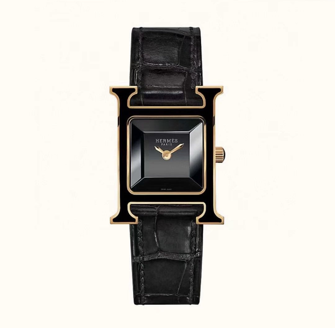 Hermes Heure H Gold Watch