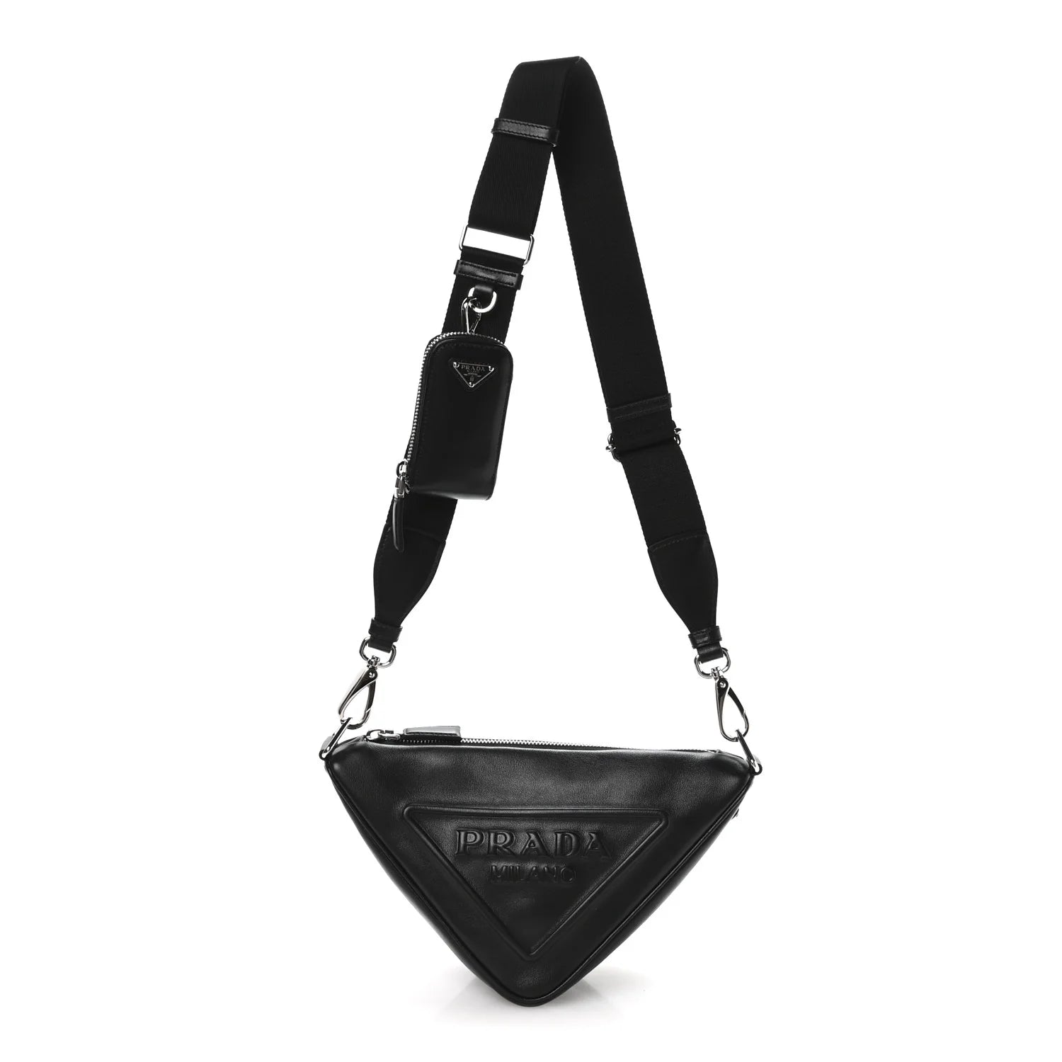 Prada Black Leather Triangle Bag