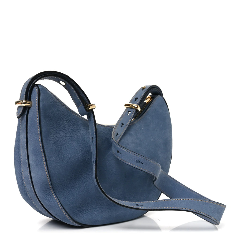 Prada Blue Grained Leather Arqué