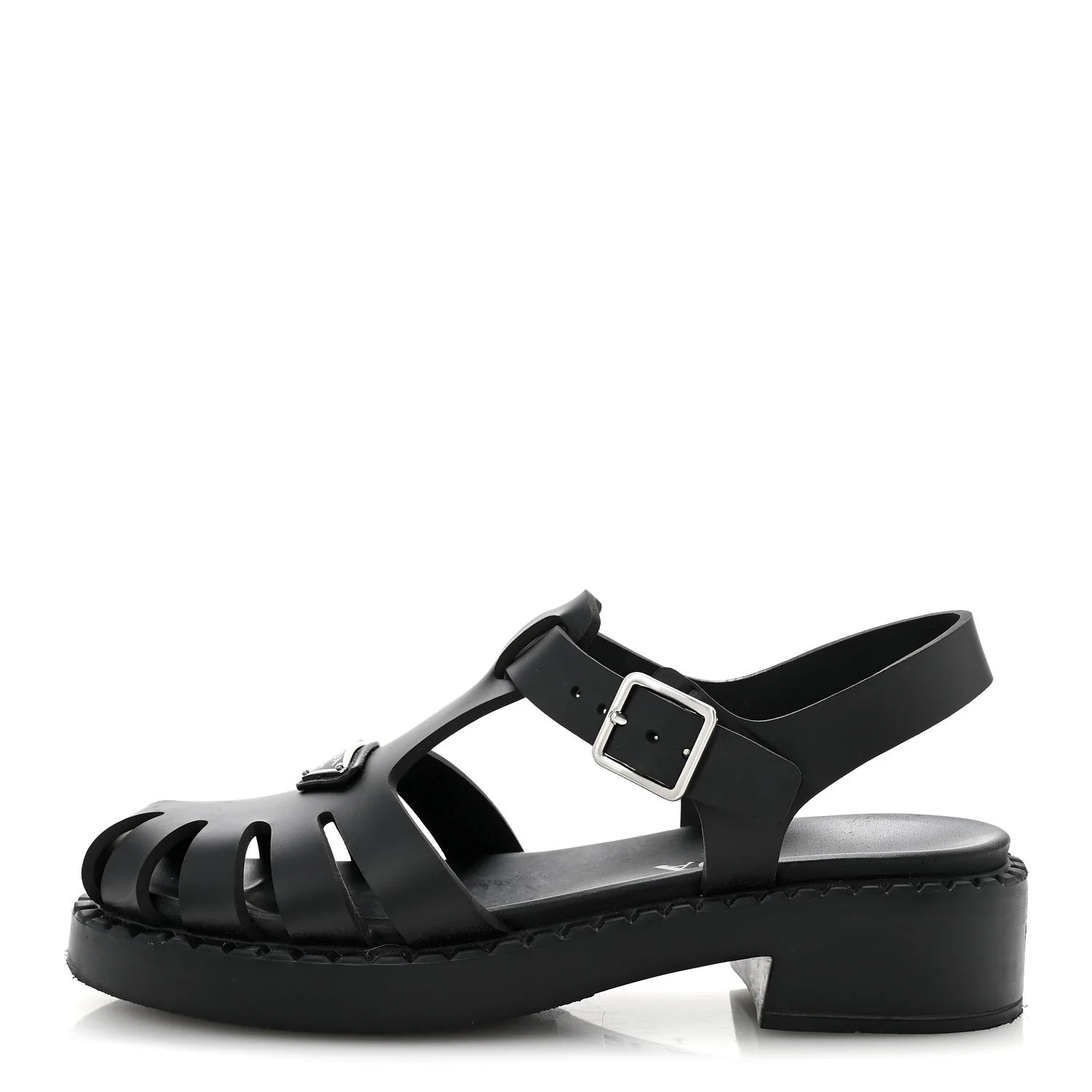 Prada Black Foam Rubber Sandals