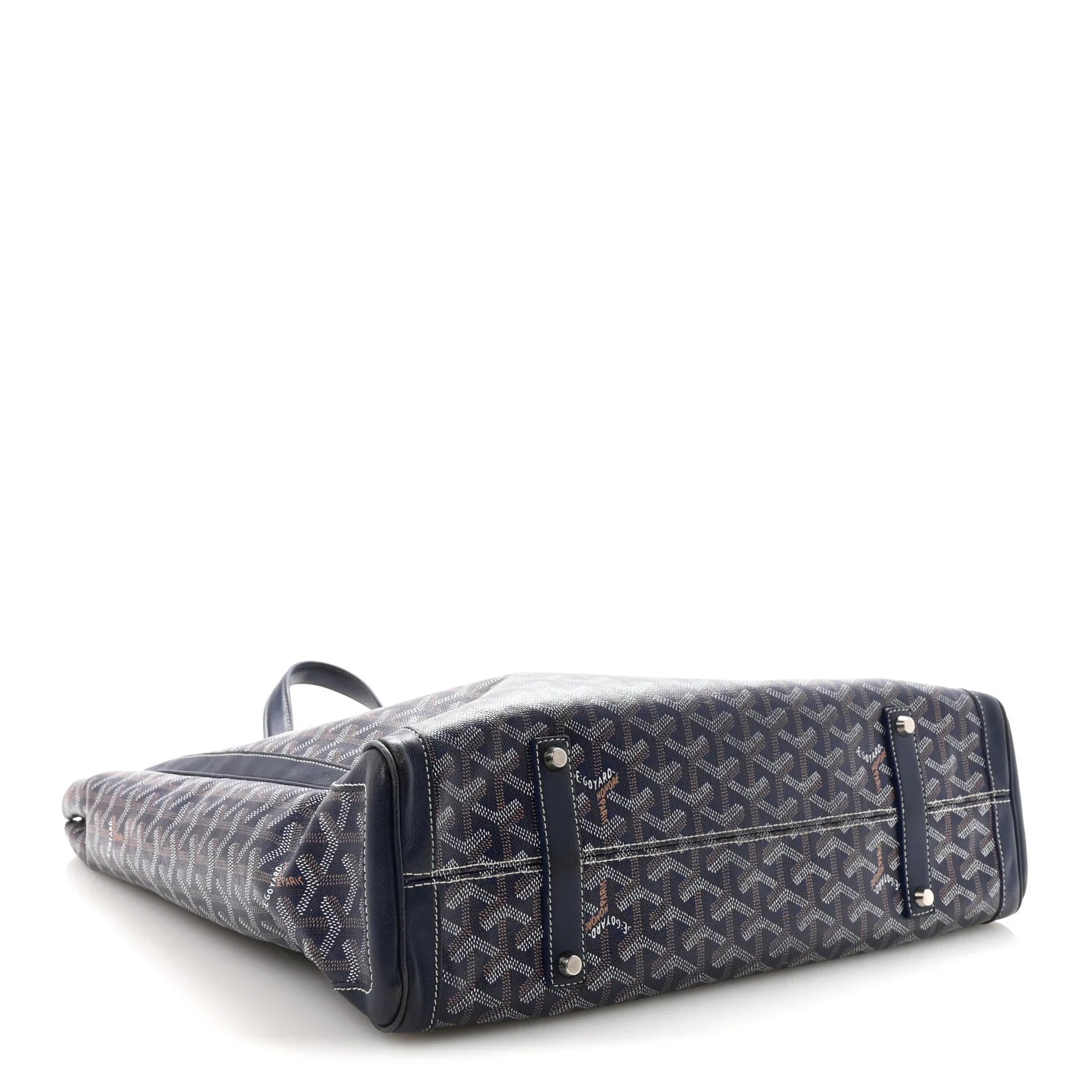 Goyard Navy Goyardine Voltaire Tote