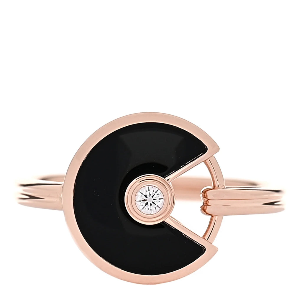 Cartier Rose Gold Onyx Ring