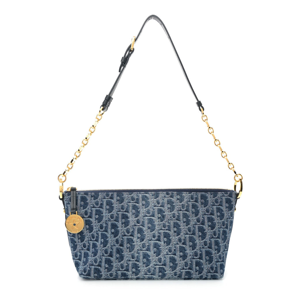 Dior Blue Oblique Denim Pouch