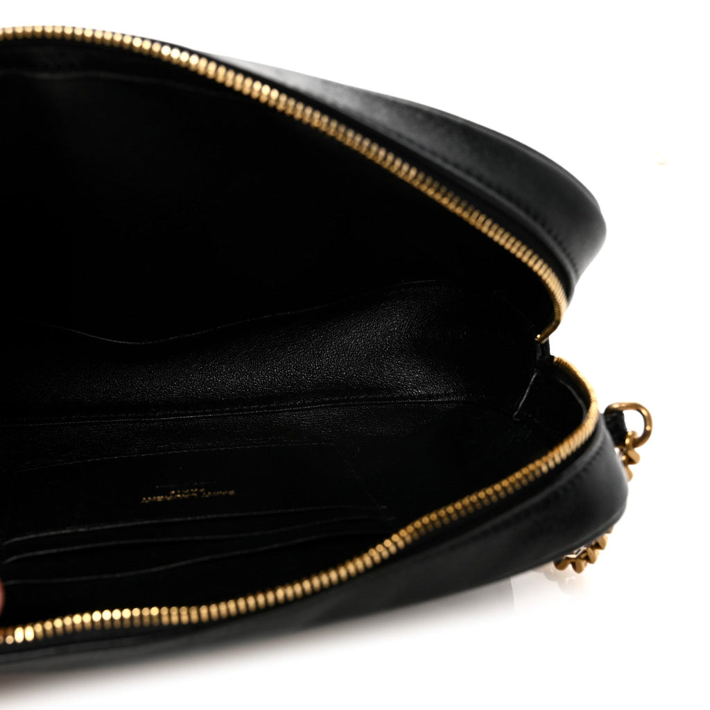 Saint Laurent Black Quilted Crossbody