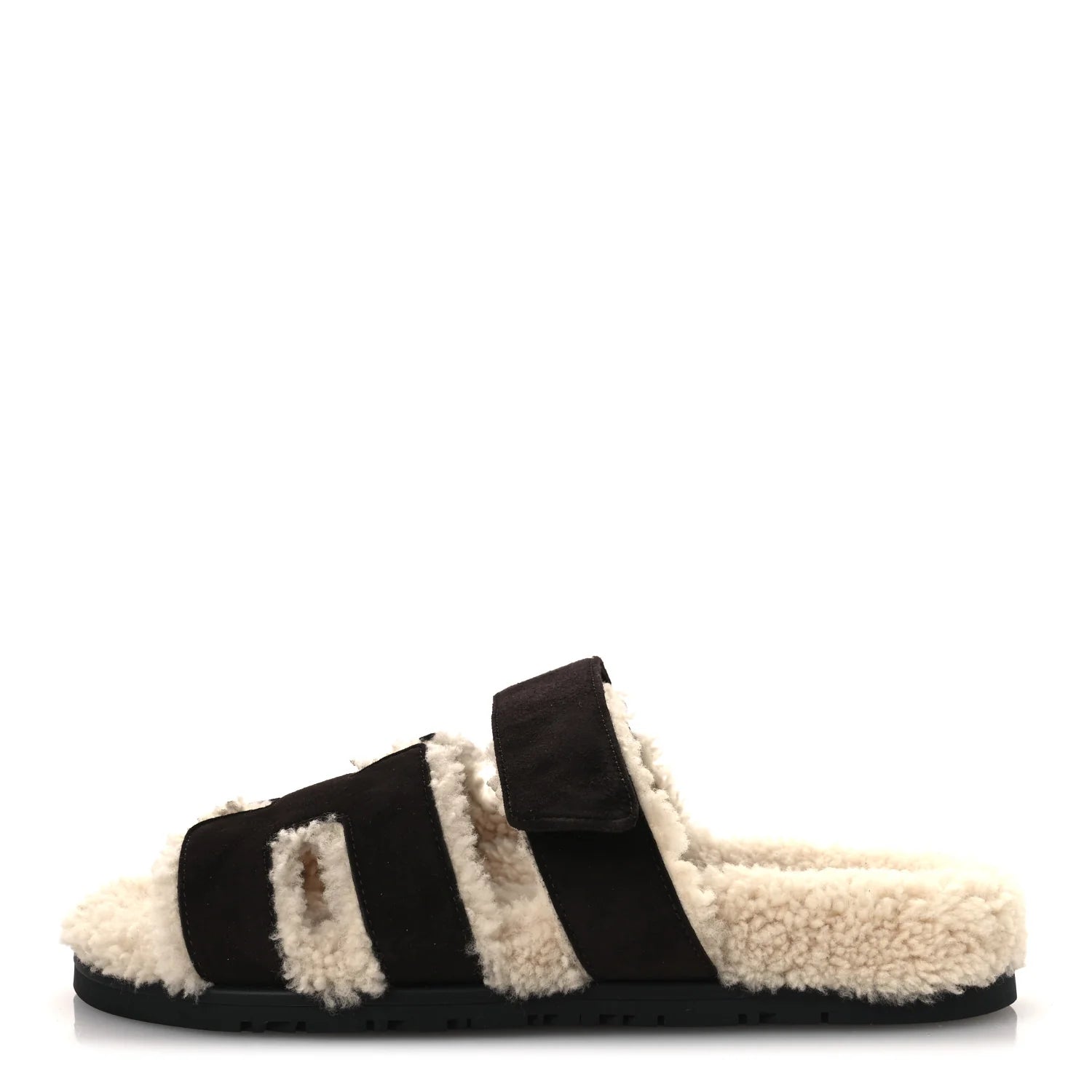 Hermes Black Suede Shearling Chypre