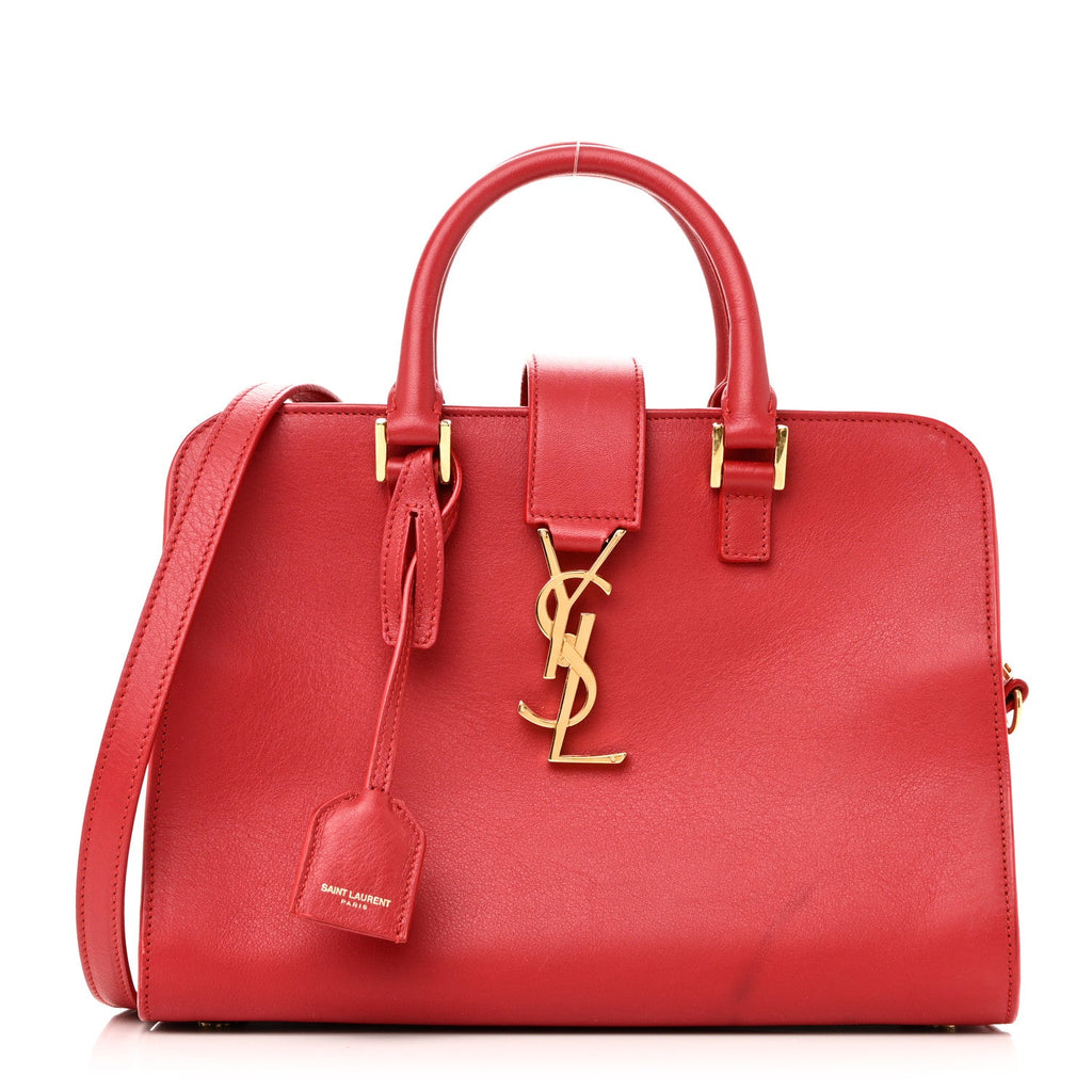 Saint Laurent Red Leather Cabas