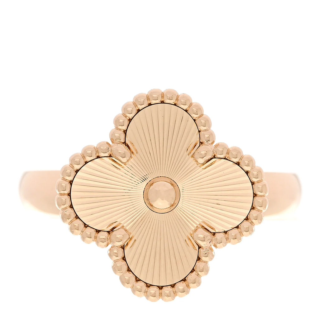 Van Cleef Gold Guilloché Ring