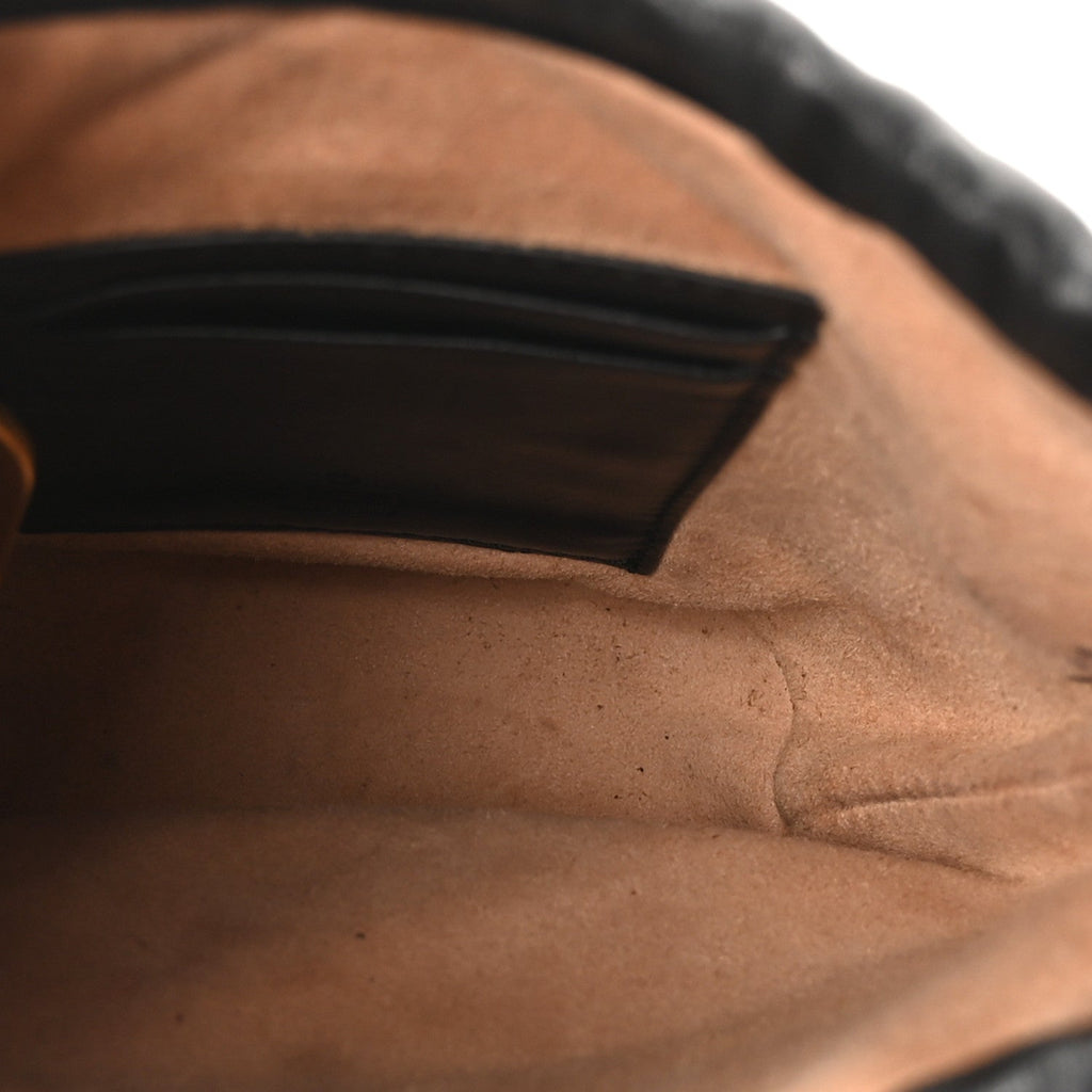 Gucci Marmont Black Leather Bucket Bag