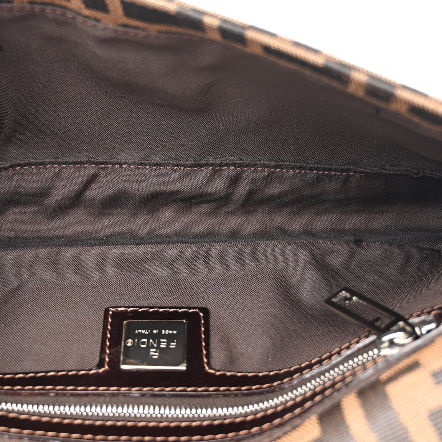 Fendi Zucca Canvas Baguette Bag