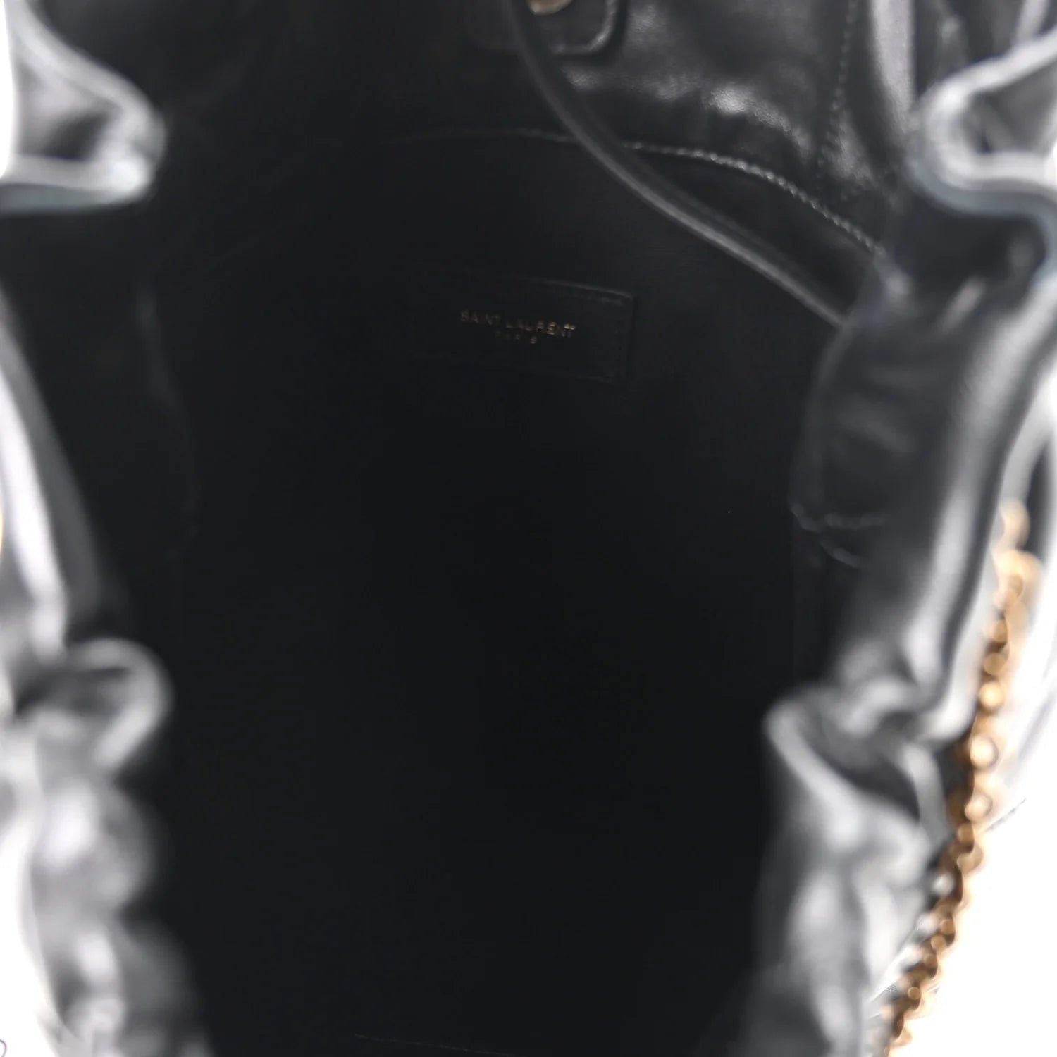 Saint Laurent Black Quilted Bucket