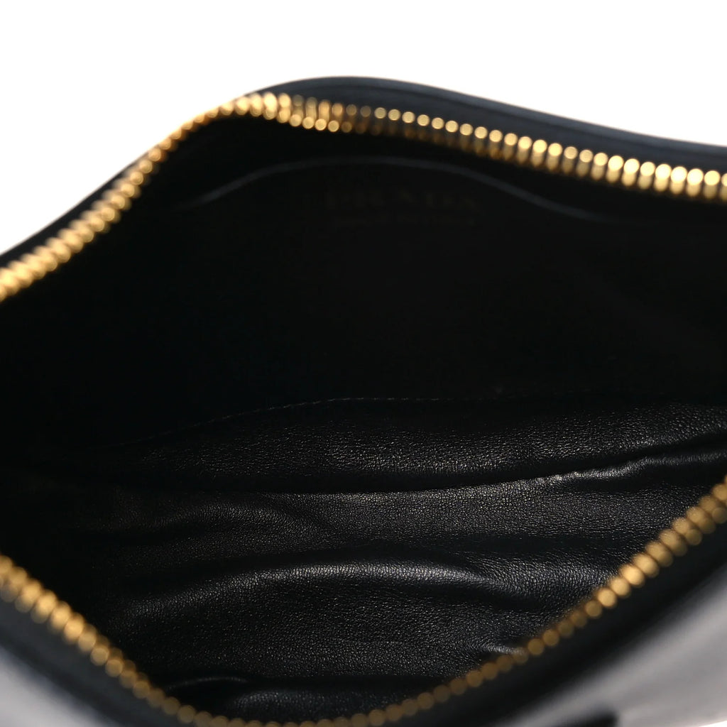 Prada Black Leather Arqué Bag