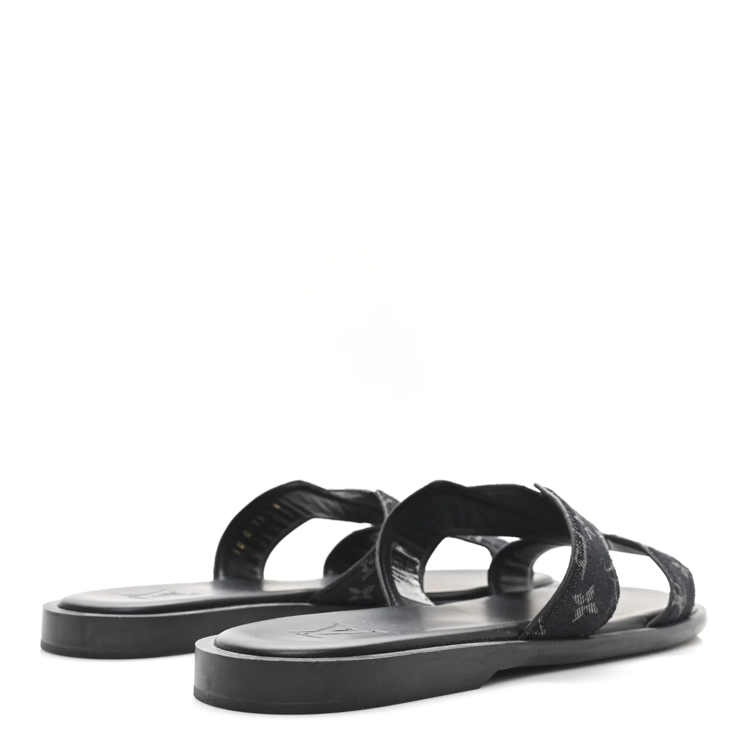 Louis Vuitton Black Monogram Slides