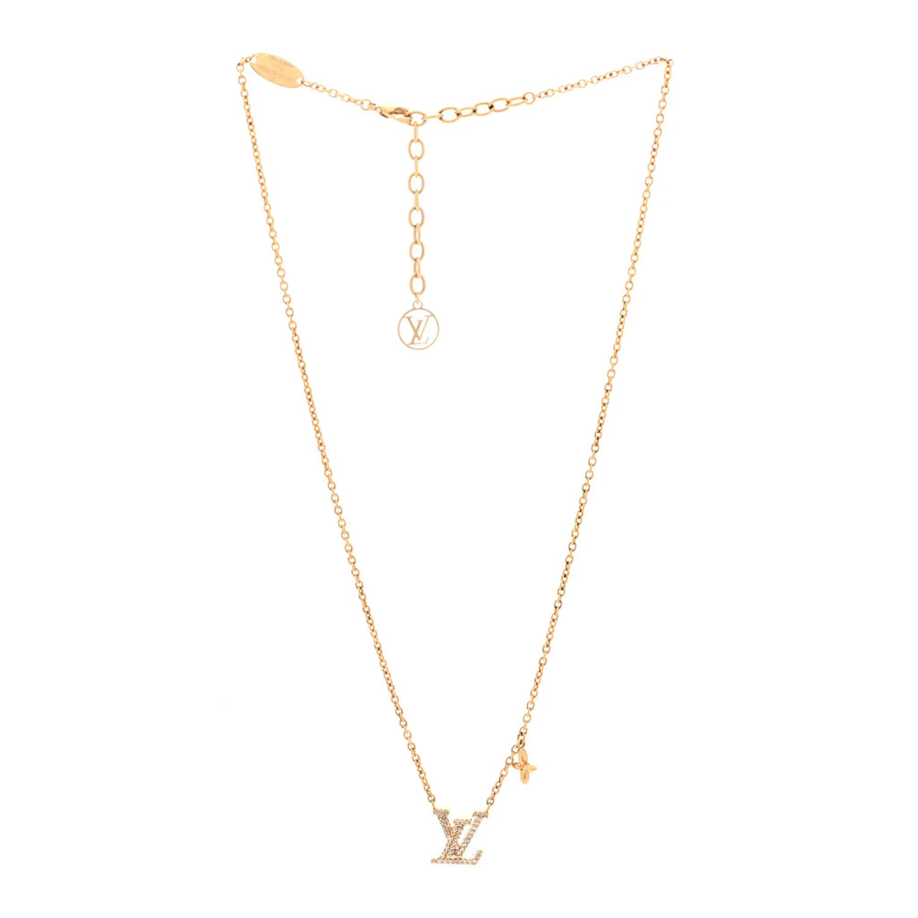 Louis Vuitton Gold Crystal Necklace