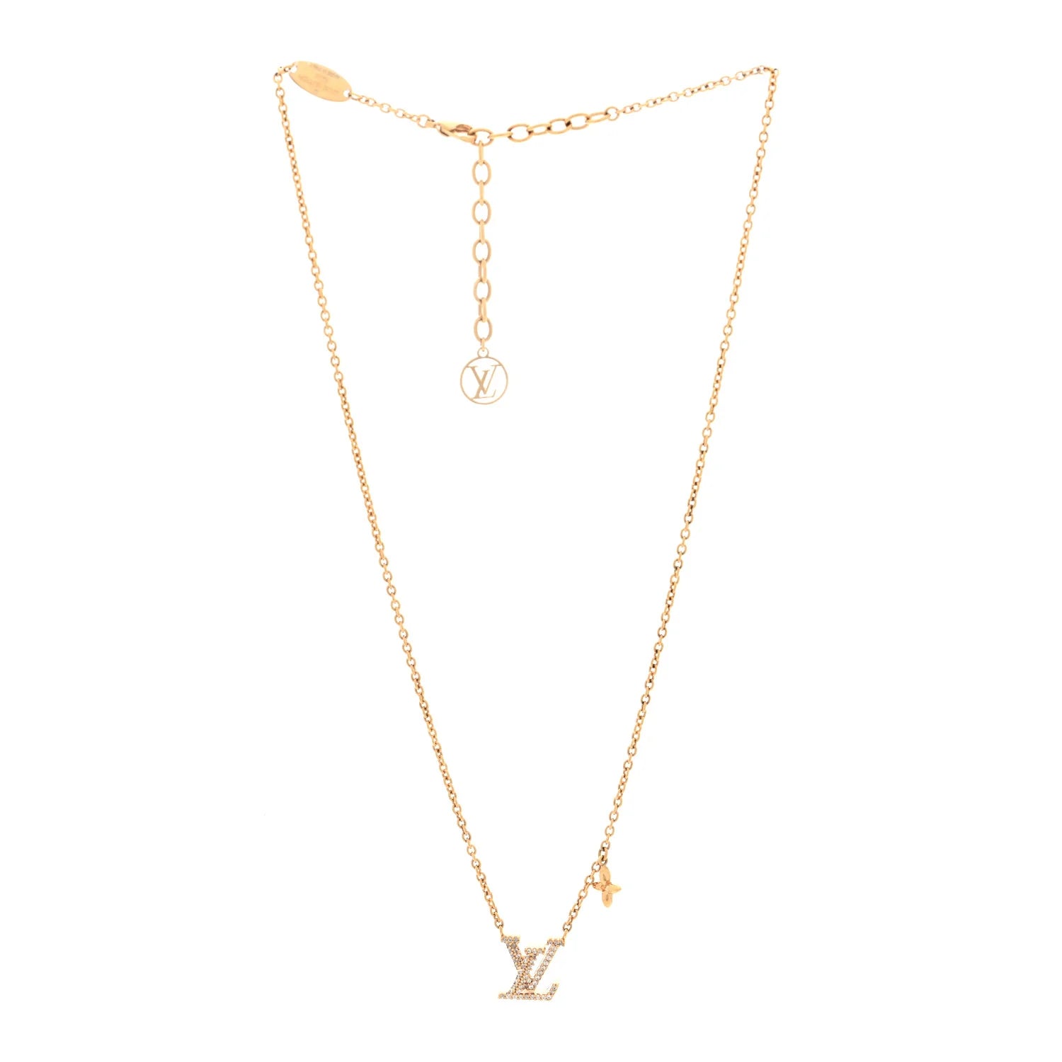 Louis Vuitton Gold Crystal Necklace