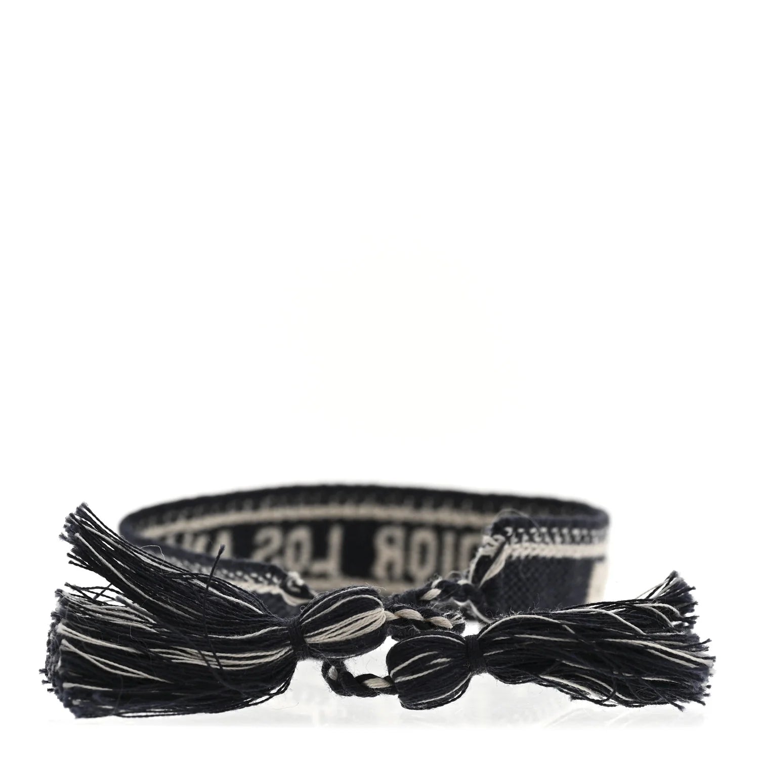 Dior Black Woven Logo Bracelet