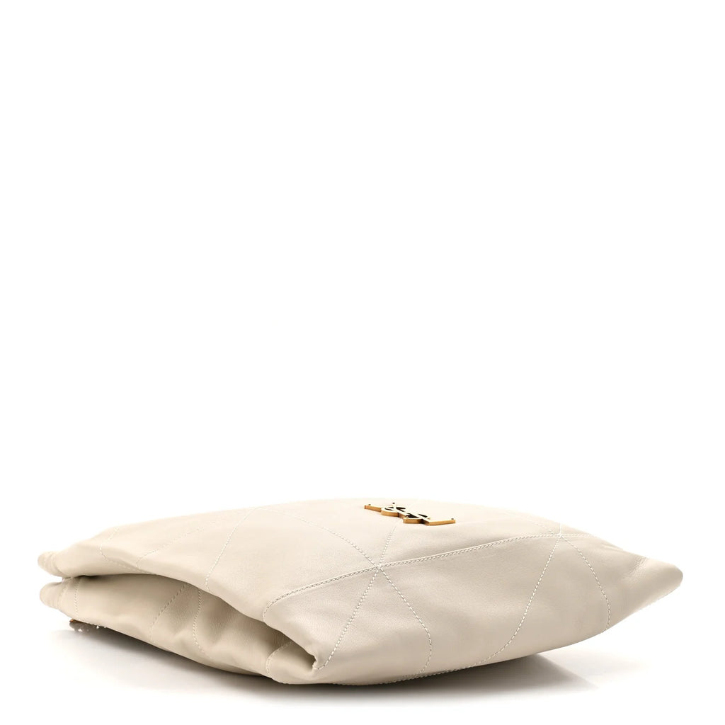 Saint Laurent Beige Quilted Bucket