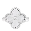 Van Cleef White Gold Guilloché Ring