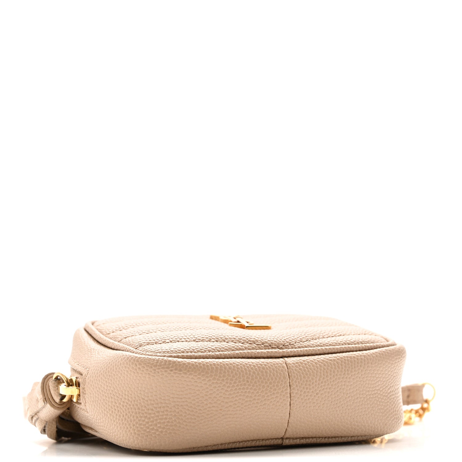 Saint Laurent Beige Quilted Crossbody