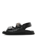 Gucci Black GG Embossed Sandals