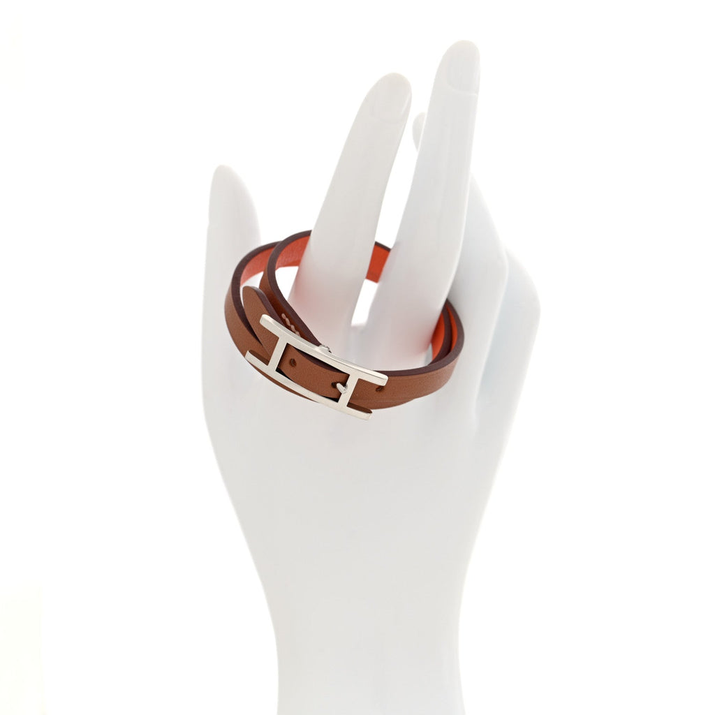 Hermes Brown Leather Bracelet