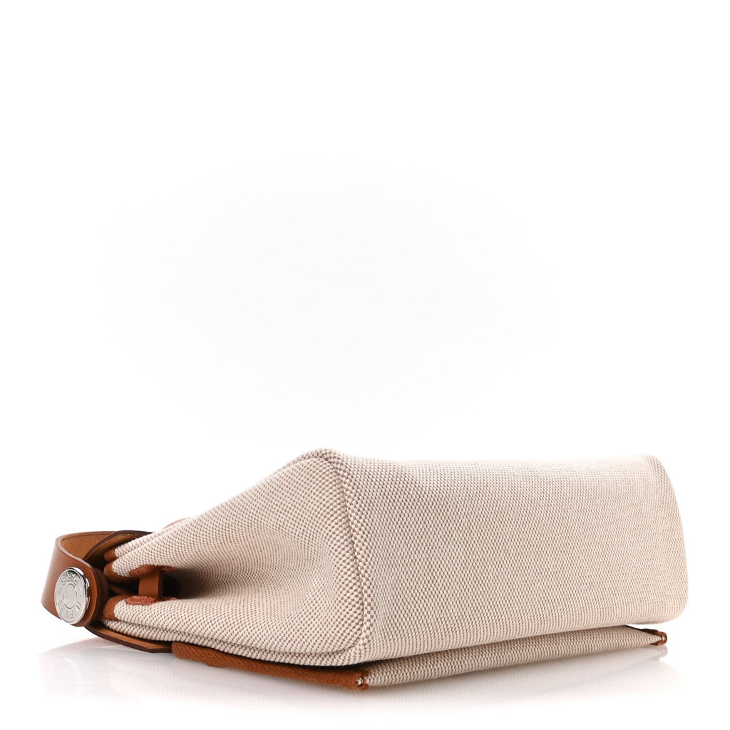 Hermes Tan Canvas Shoulder Bag