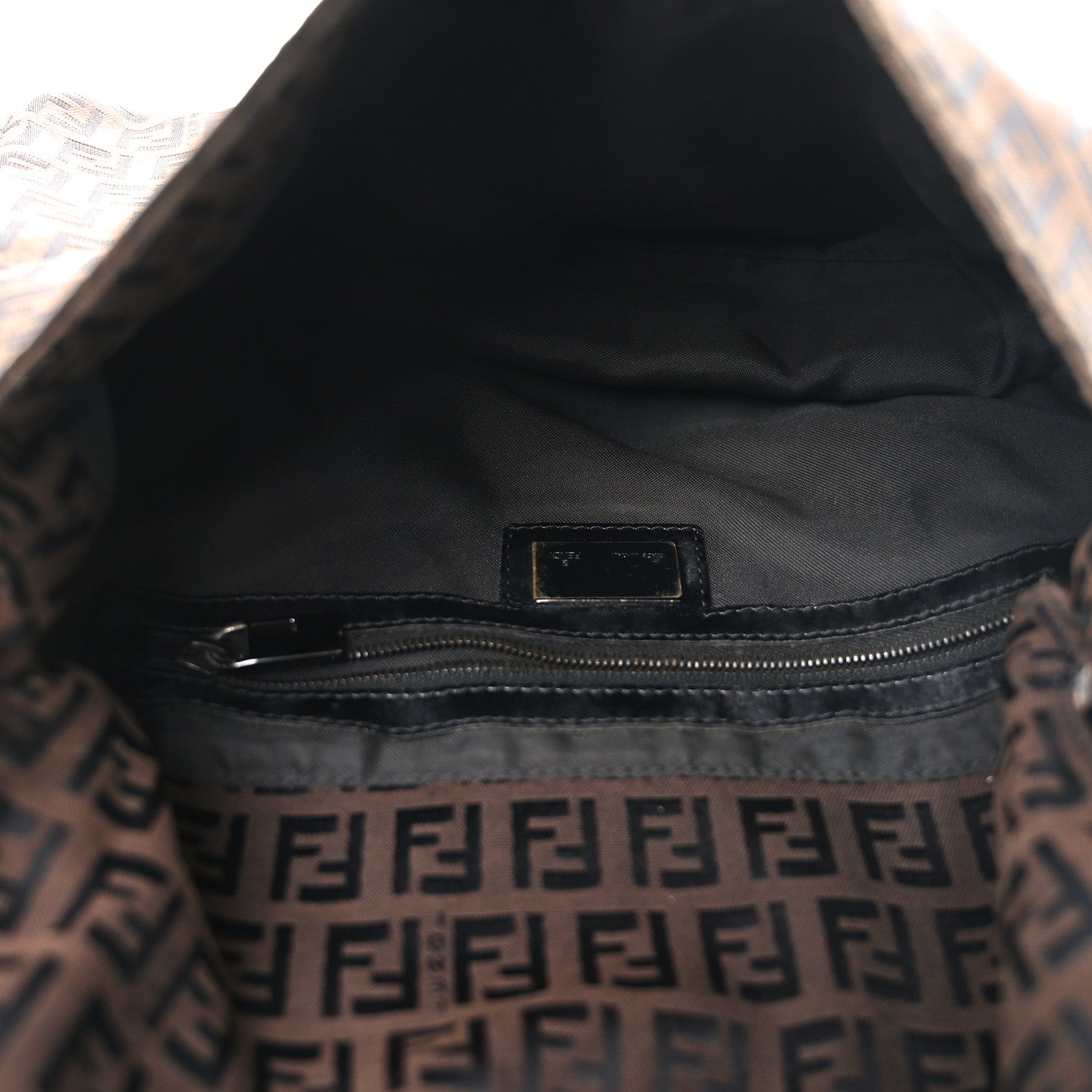Fendi Brown Zucca Canvas Baguette