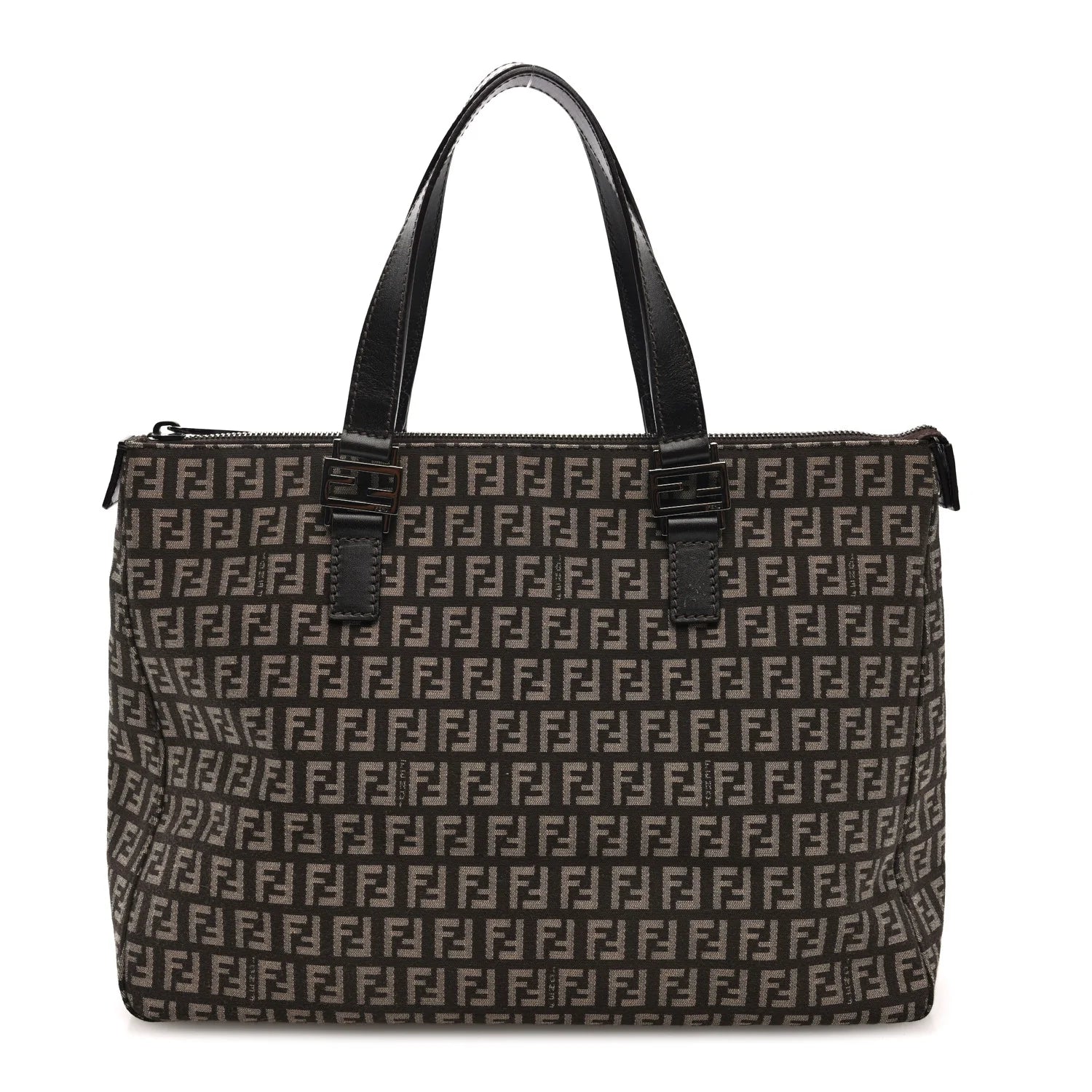 Fendi Black Zucchino Canvas Tote