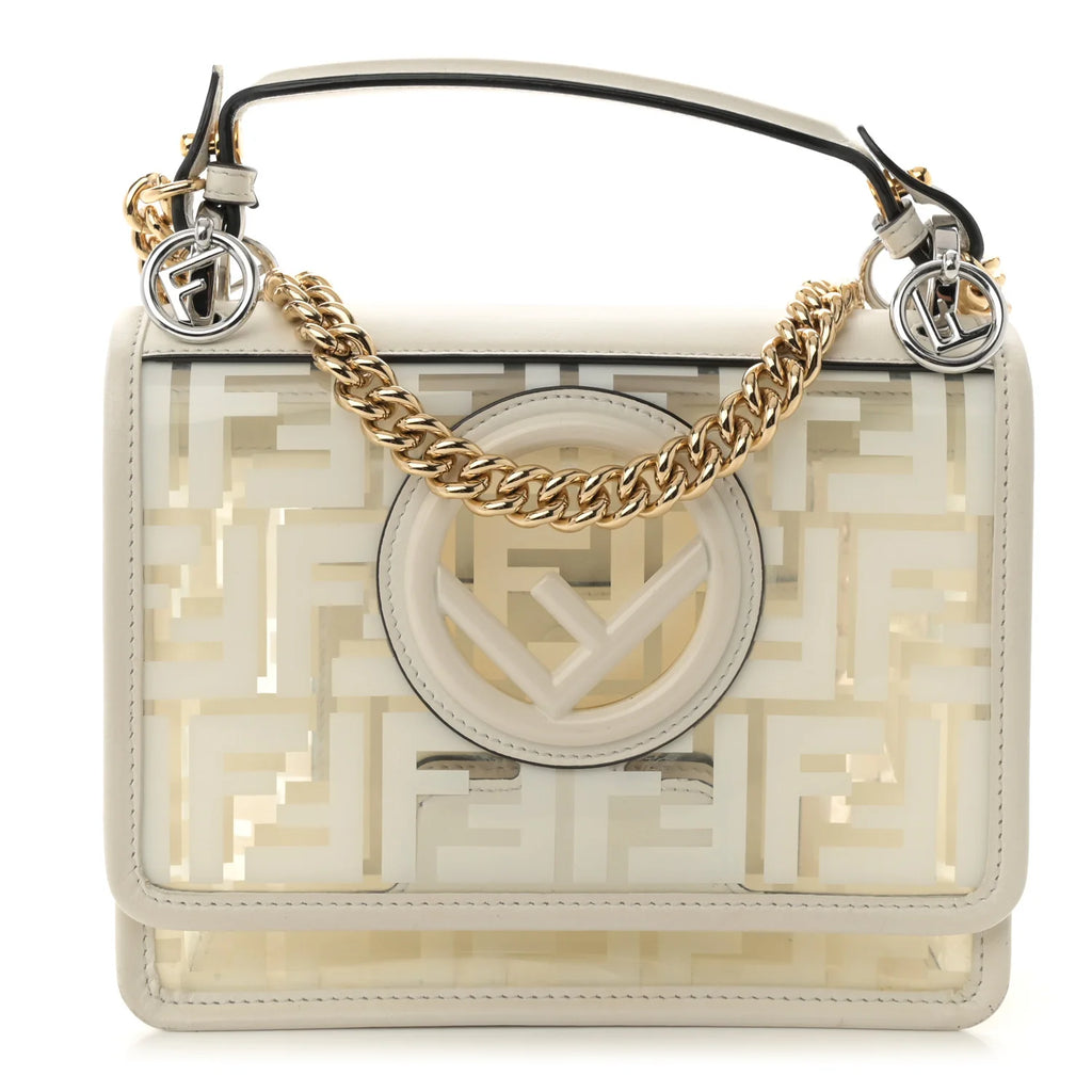 Fendi White Leather Monogram Bag